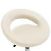 Vidaxl Swivel Dining Chair, Cream, Faux Leather Upholstered
