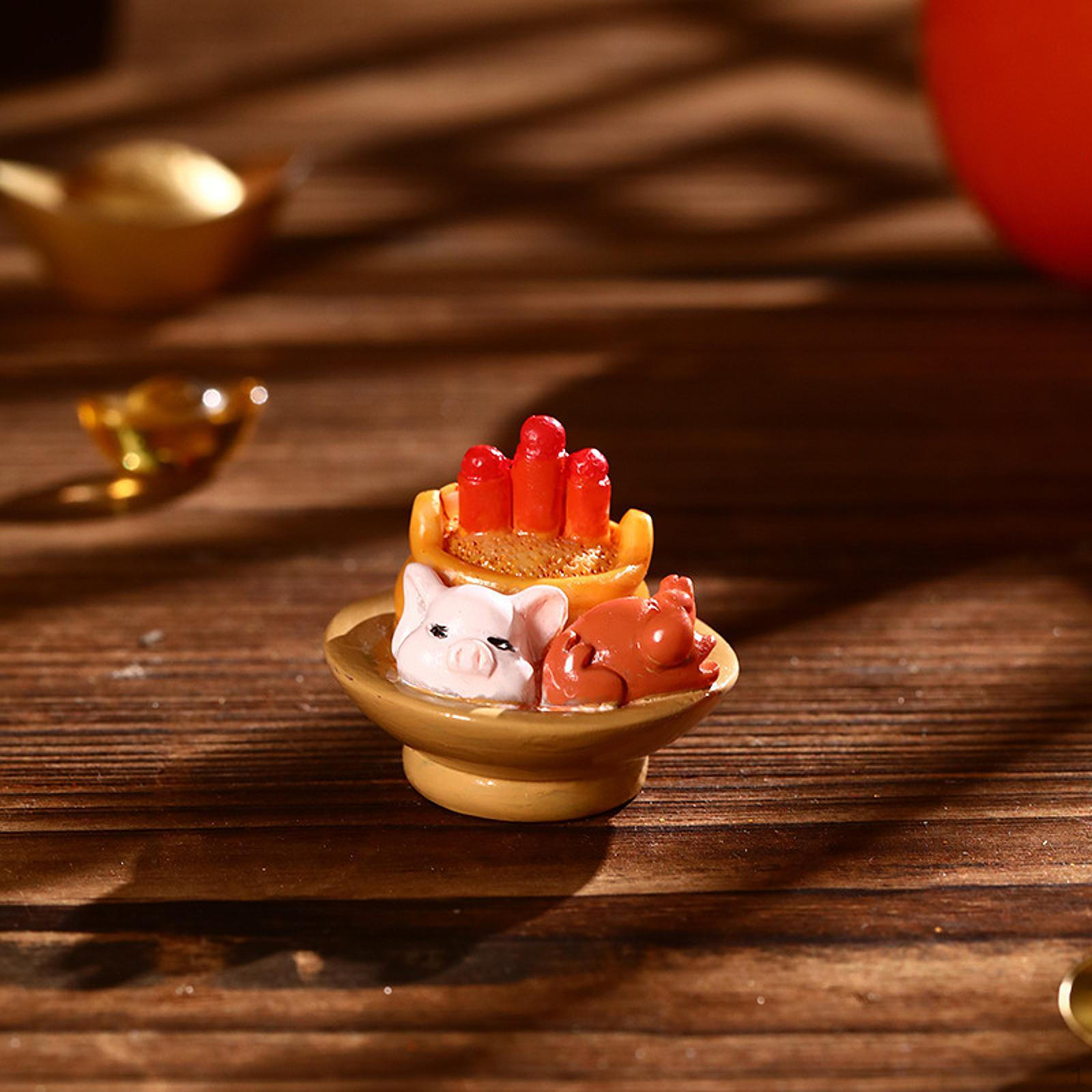 

Китайский Год Украшения Статуэтка Бога Лунные Праздничные Принадлежности Композиции Скульптура Style F