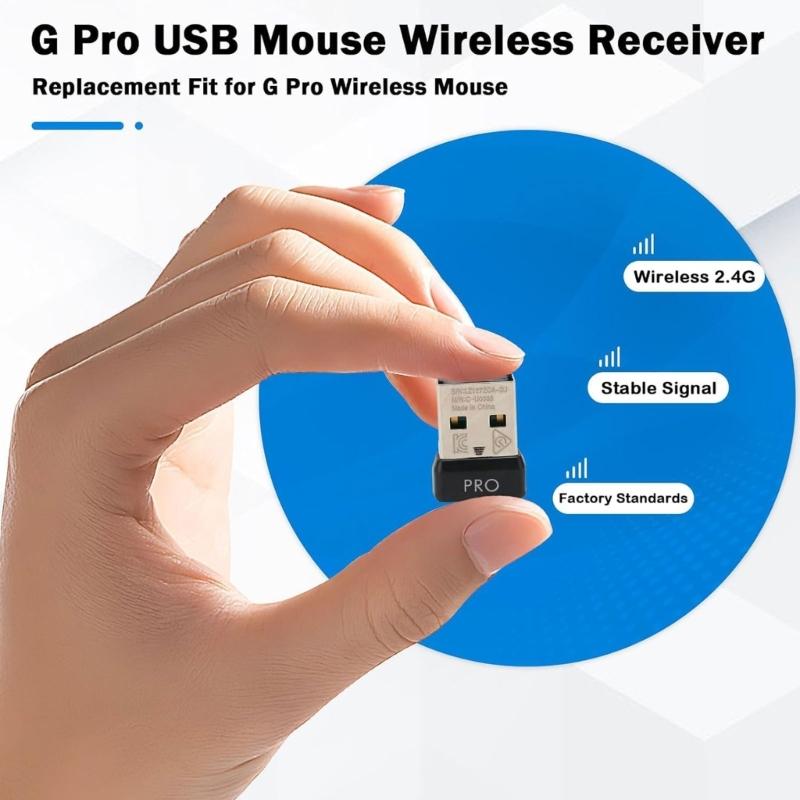 Compactly Gaming Mouse Receiver Easy Setups Sturdy Metal Plastic Design for G ProLightspeed Enhances Connectivity PC Device