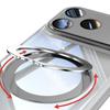 Magnetic Ring Stand Cover Case For iPhone 17 Pro Max 16 15 14 13 12 Pro Max Luxury Lens Protector Film Hybrid TPU+PC Clear Back Phone Holder Cover