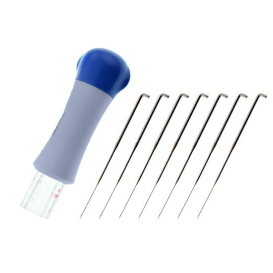 Knitting Needle with 7 Needles Laber-saving Plastic DIY Anti-slid Handle Exquisite Felting Sewing Needle for Clothes