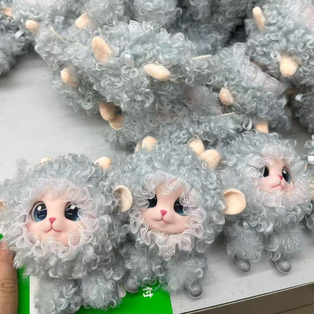 Smooth Vinyl Plush Lamb Keychain Soft Plush Mini Plush Pendant Hanging Ornament Holiday Gift