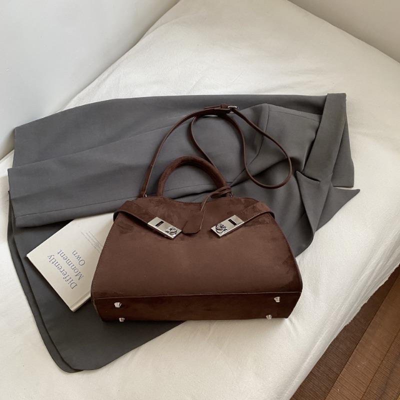 Suede Bag Women's Large-capacity New Autumn and Winter Messenger Bag High-end Commuting Platinum Tote Bag