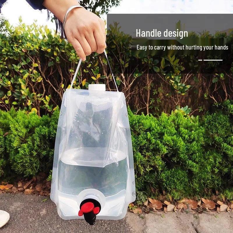 

Newcomer Discount: Portable Folding Water Bag with Faucet - Large Capacity Handheld Plastic Bucket Regular