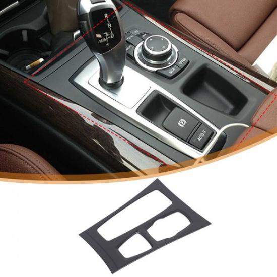 Matte Black ABS Center Console Gear Shift Panel Trim For BMW X5 E70 2010-2013