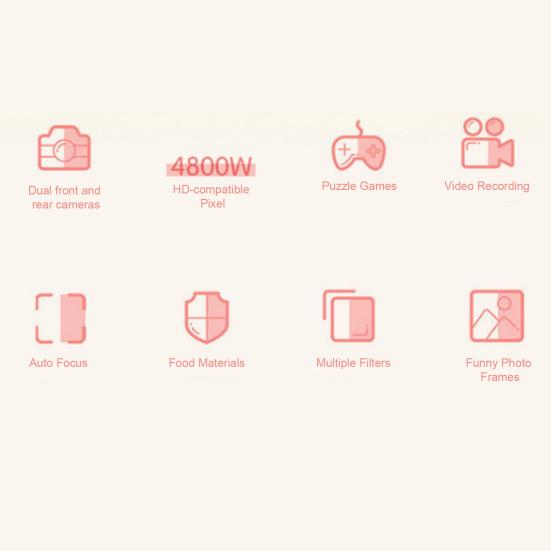 1 Set Kids Camera Dual Lens Camera with Selfie Function High-Resolution Children