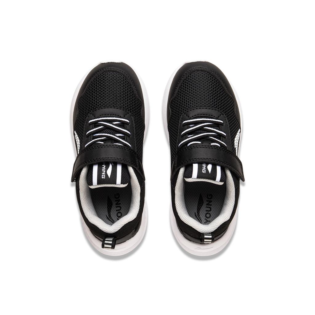 Li Ning Kids Fashion Versatile Non-Slip Shock Absorbing Low-Top Casual Shoes Kids Casual Shoes Black YKNU080-11