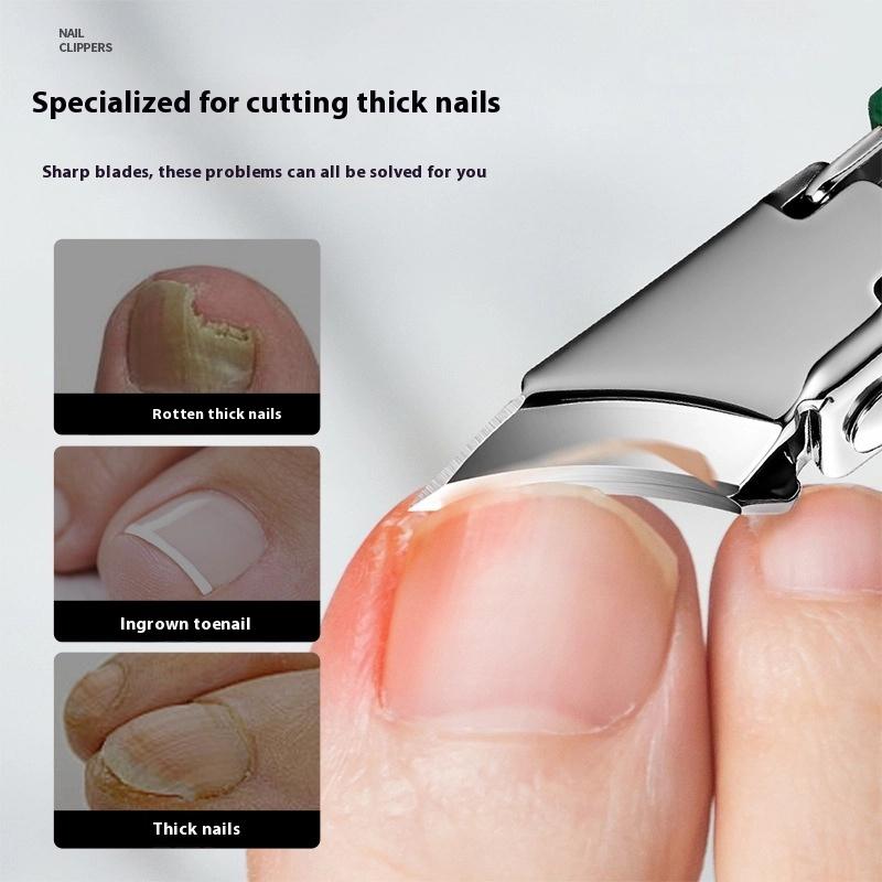 Anti-Splash Cuticle Remover Fingernail Ultra-sharp Angled Nail Clipper Stainless Steel Fingernail And Toenail Clipper Cutters