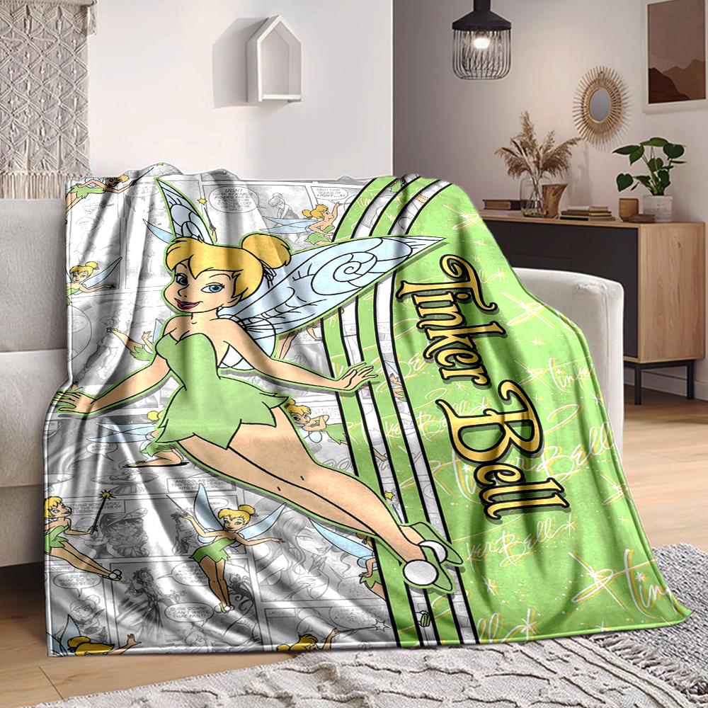 1Pc Tinker Bell Fantasy Adventure Blanket Soft And Comfortable Casual Warm Camping Travel Christmas Halloween Xmas Gift M924551