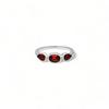 Minimalist Garnet Ring: 925 Sterling Silver Stackable Band