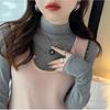 Women's 2025 High-End Chic Brushed Fleece Half-High Neck Long Sleeve Base Layer T-Shirt