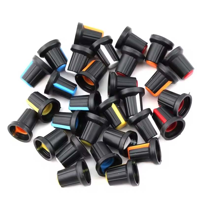 30PCS/lot WH148 Potentiometer Knob Cap(copper core) 15X17mm 6mm Shaft Hole AG2 Power Adapter switch Caps