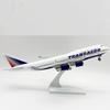 Collection Airplane 30cm Russia Airways  B747 Plane 1/124 Scale Model Diecast Resin Aircraft Model for Aviation Enthusiast Gift