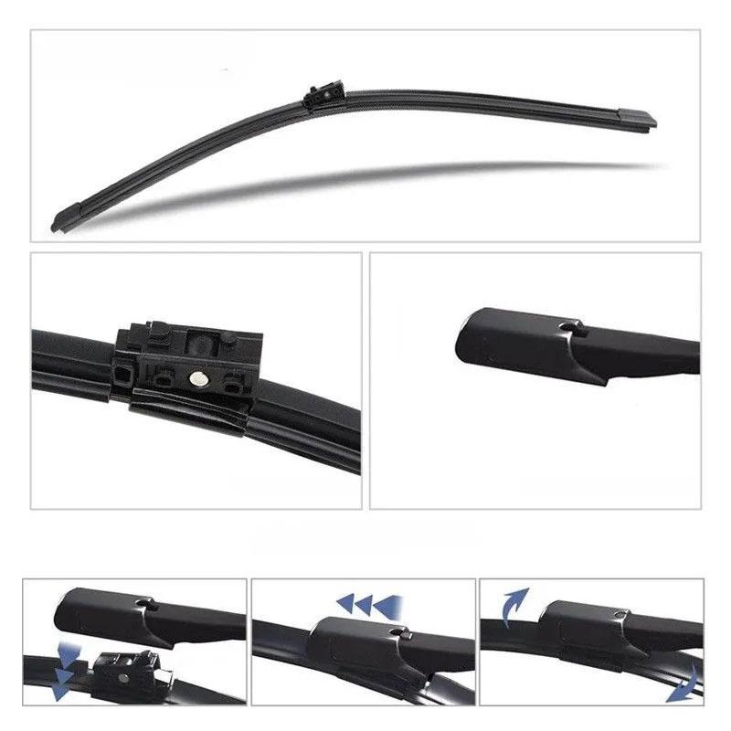 24"+19" Push Button Frameless Wiper Blades 2PCS for A-Class W176, B-Class W246, CLA C117, GLA X156, A1 8X, F20