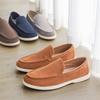 Fashion Fashion Men's Casual Leather Shoes Handmade Soft Men Loafers Comfy Moccasins Breathable Male Slip on Flats Business Boat Shoes
