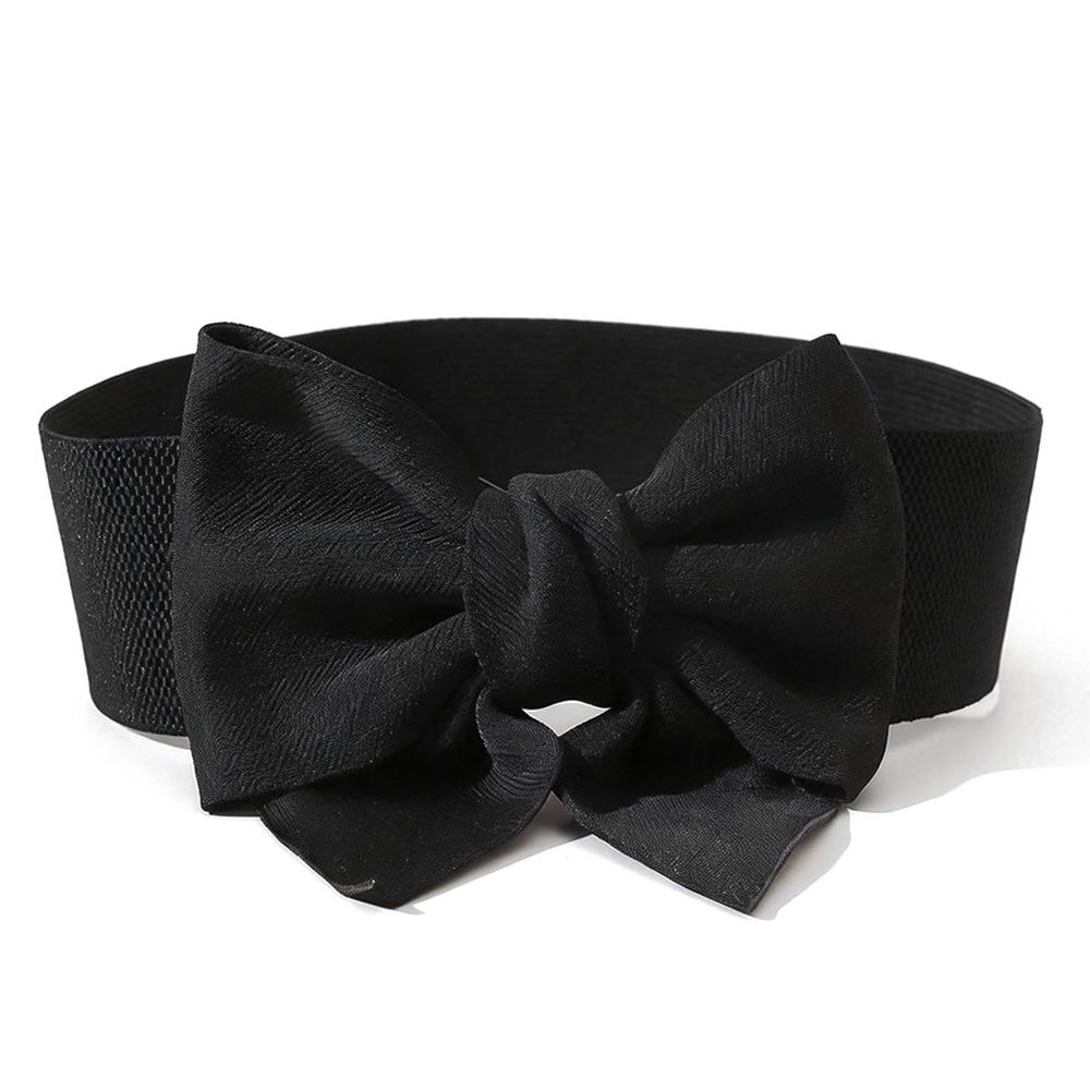 

Elegant Bowknot Waist Straps Wide Dress Belt Waistband For Dress Decorate Clothes Accessories чёрный