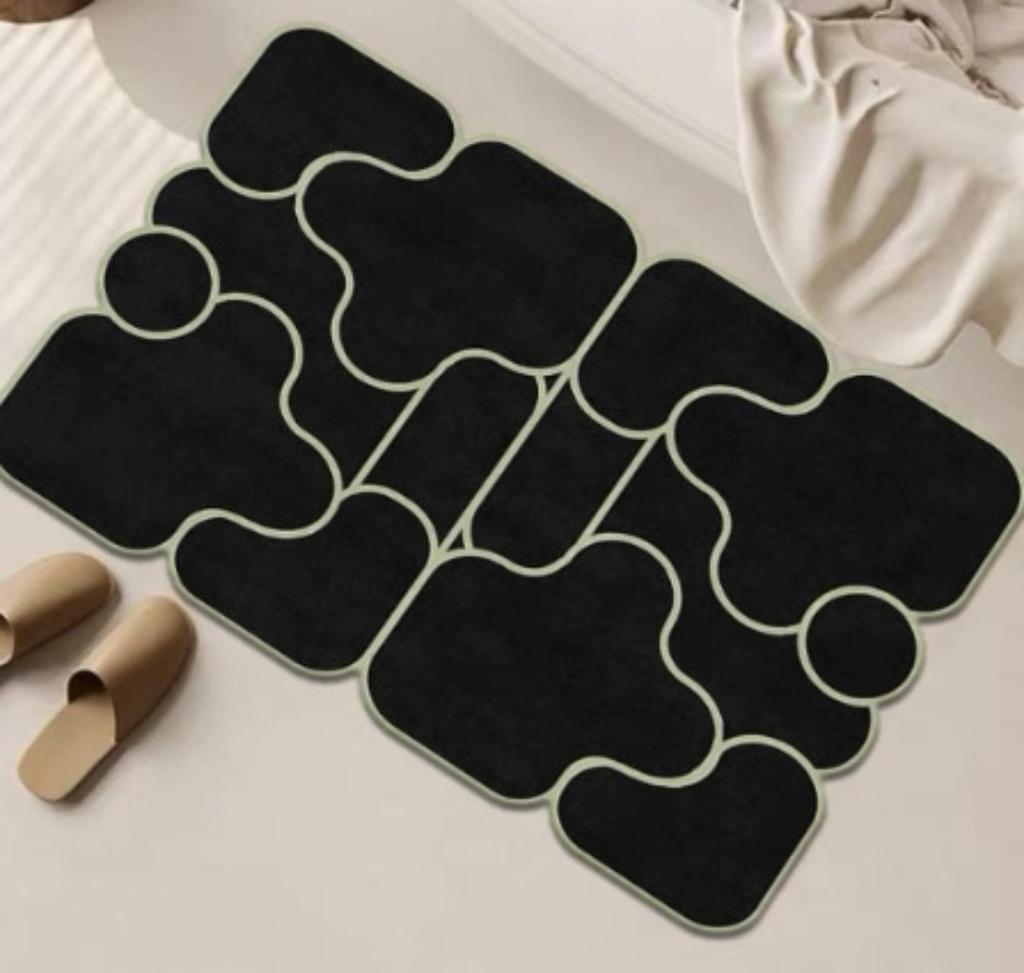 Heterotypic Diatom Printing Bathroom Thickening Mat Bath Non-slip Carpets In Wash Basin Bathtub Side Floor Rug Shower Room Doormat Memory Foam 3D Pad