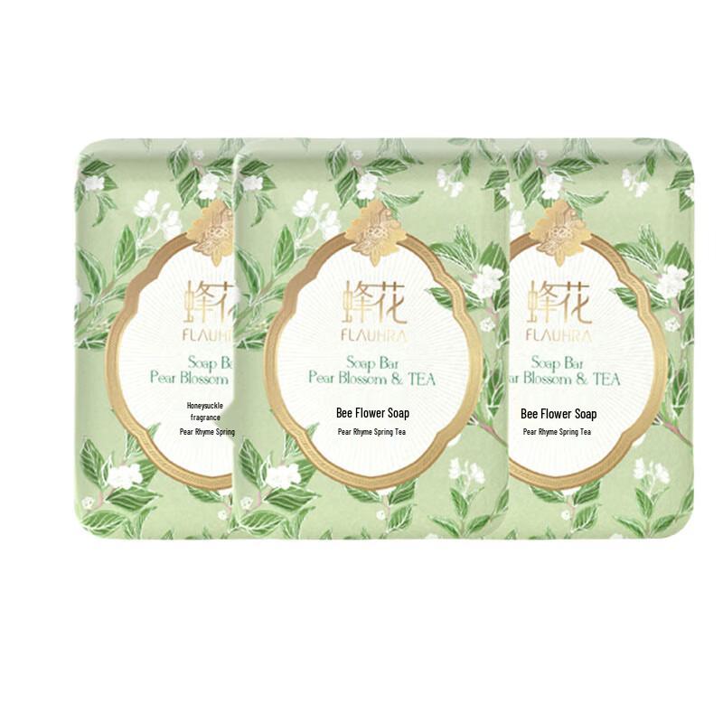 Bee & Flower Pear Rhyme Spring Tea Soap (3-pack)