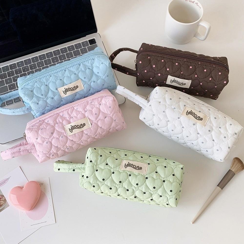 Mit Lanyard Koreanische Punkte Schreibwarentasche Stiftebeutel Stoff Federmäppchen Liebe Stifteetui Büro