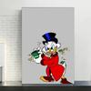 Donald Duck Diamond Painting Scrooge Mcduck Money Cartoon Graffiti Wall Poster Prints Living Room Home Pictures Decor