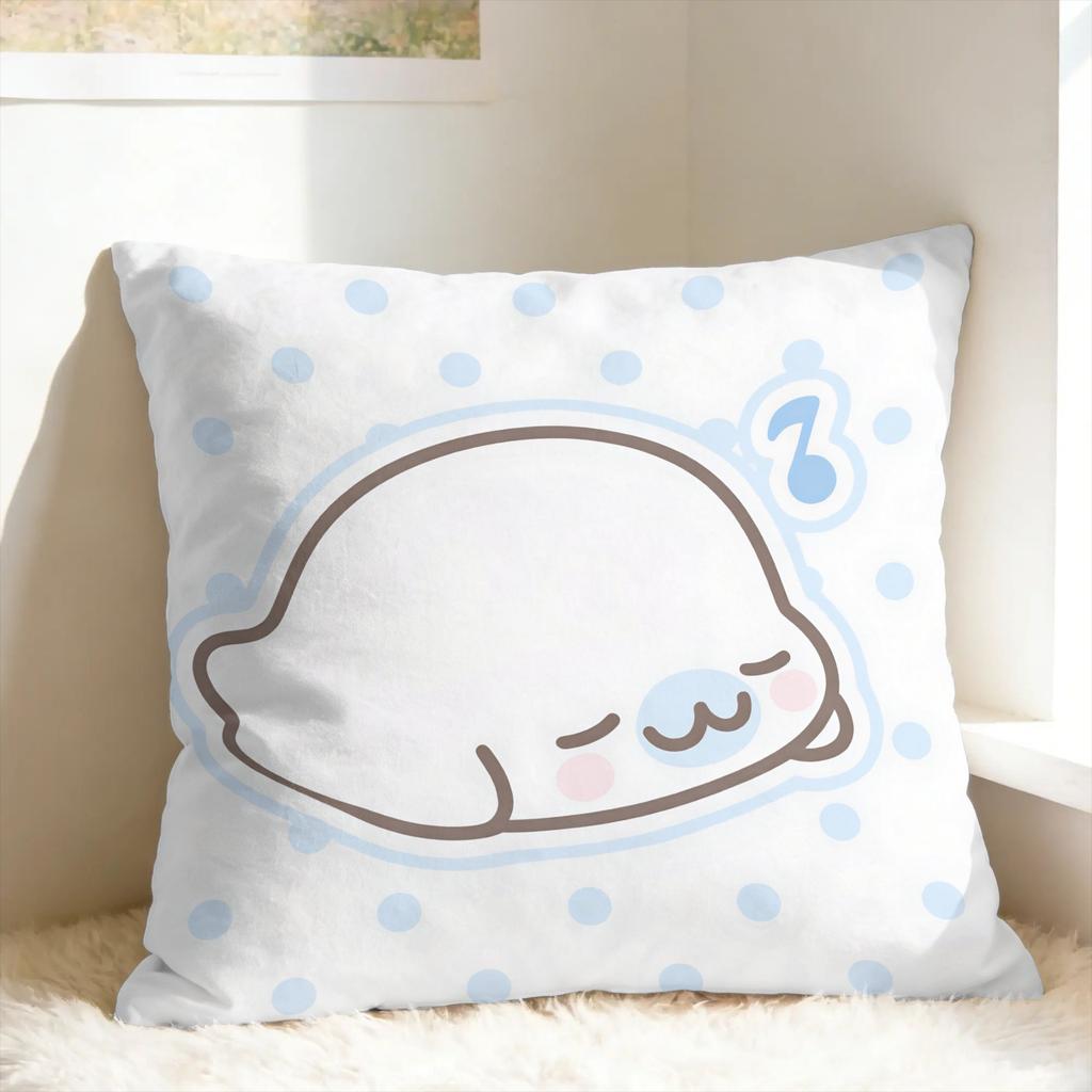 CUTE M-Mamegoma Seal Pillowcases Retro Trendy Pillow Case For Sofa Car Home Decor Soft Pillow Cover