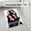 Personalized Crystal Velvet Carpet,aespa Custom Printed Name, Plush Area Rug For Home Indoor Decor