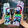 1PC Gamer Headphone Graphic 750ml Color Plastic Sports Water Bottle Leakproof Flip Straw Lid Suitable for Sports Office Home Use