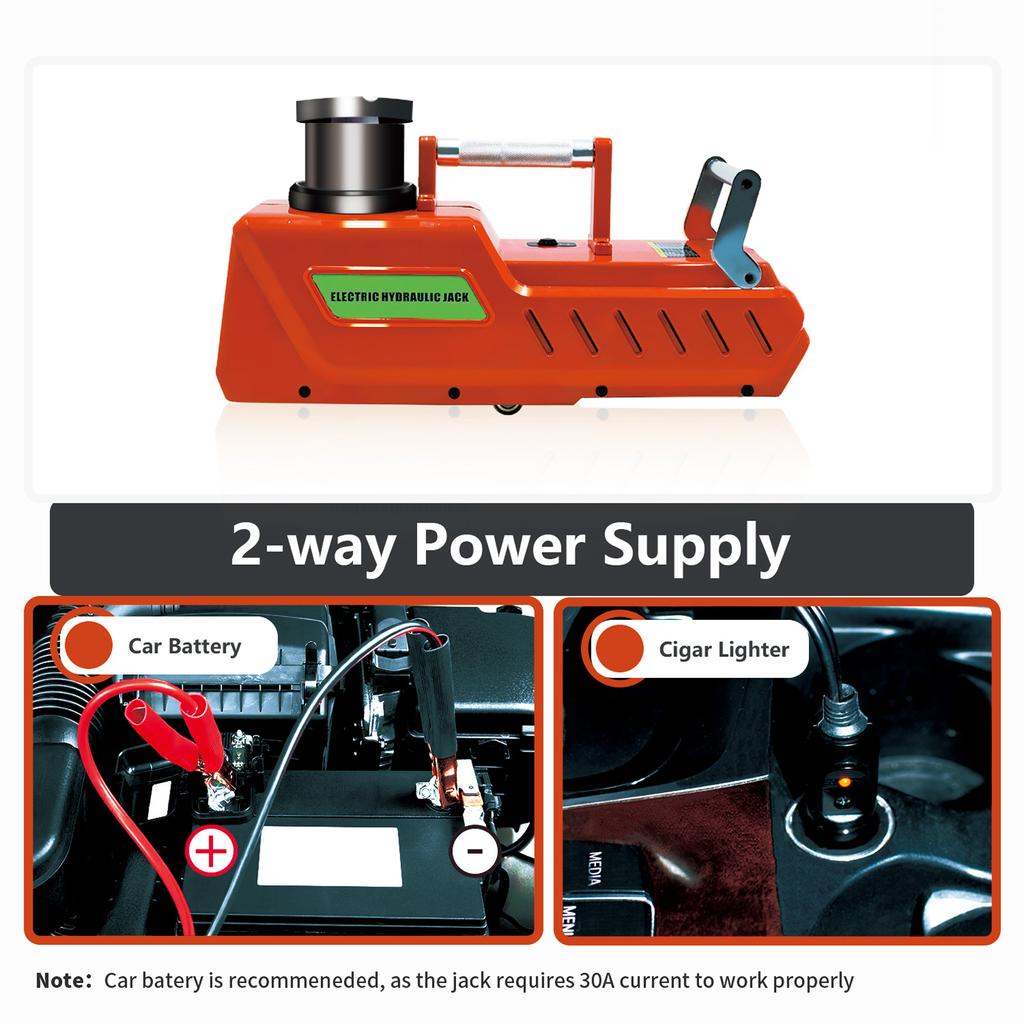 12V/24V 15T Vysokozátěžový elektrický hydraulický zvedák pro auto 20-52cm zvedák Elektrický zvedák pro nouzové ...