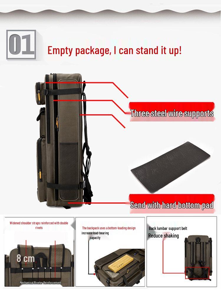 Thickened Waterproof Fishing Chair & Gear Backpack
