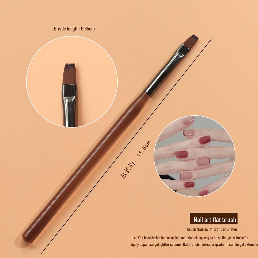 Nail Art Double-Headed Brush Set: Acrylic Penholder, Line Drawing & Gradient Pens