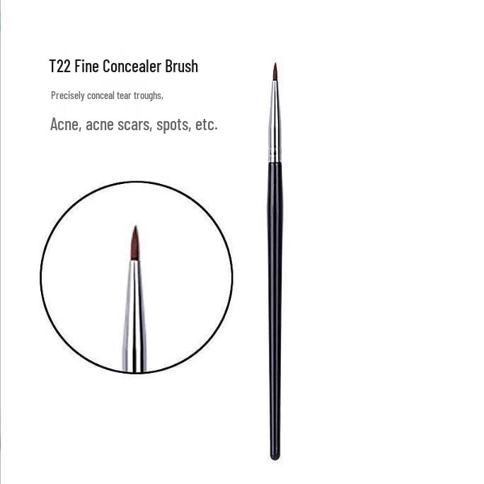 270 Ultra-Thin Angled Concealer & Eyebrow Brush - Ideal for Eyeliner, Under-Eye, and Foundation Application - Makeup Brush M08