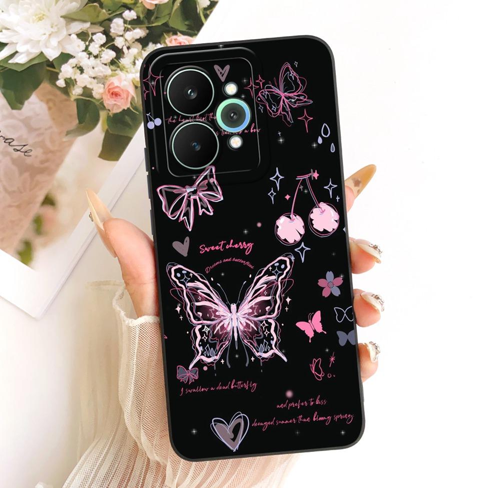Cover For Realme 15 Pro Casing RMX5101 Silicone Luxury Fashion Flowers Kawaii Cute Painted Shockproof Phone Case