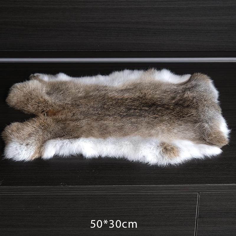 Rabbit Fur Desk Mat - Luxury Rug for Dressing Tables and Walk-in Closets, Ornament Tray Included.