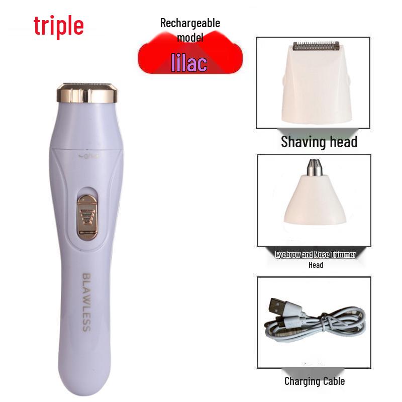 Multifunctional Electric Shaver: 3-in-1 Eyebrow Trimmer, Hair Clipper, Nose Trimmer, Rechargeable Razor