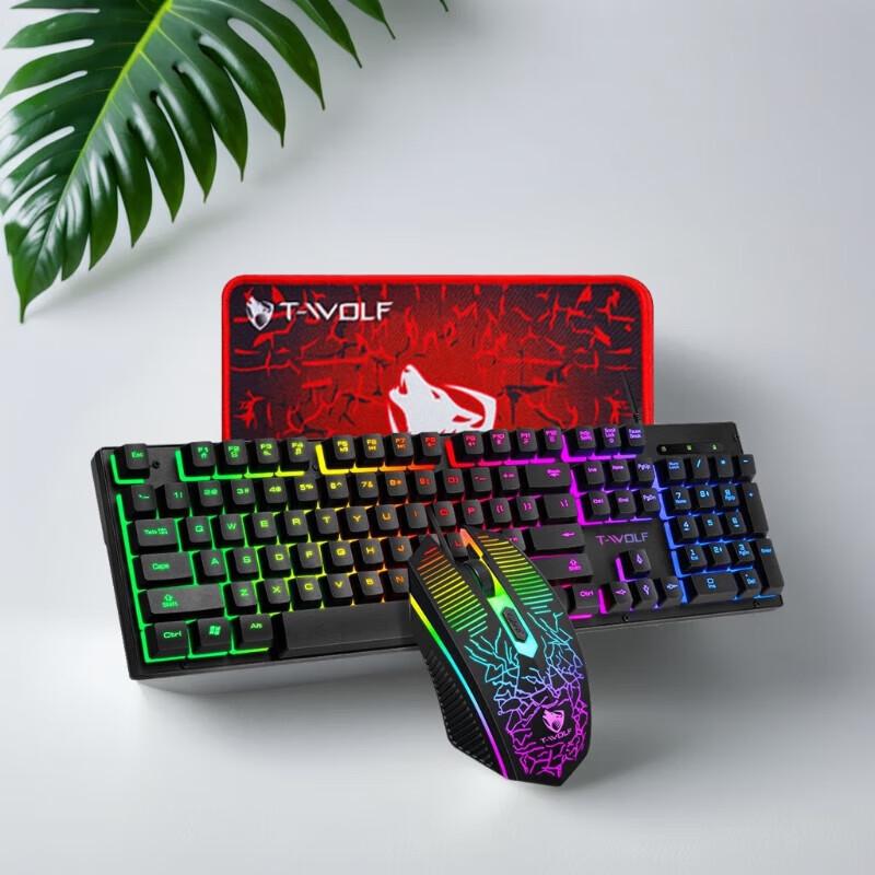 Y-FRUITFUL TF31 Wired Gaming Keyboard Mouse & Pad Set