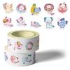 500 Pieces Per Roll - Cute Daily Life Decoration DIY Mobile Phone Case for Cartoon Hexagonal Dragons. PVC Salamander Roll Sticker.