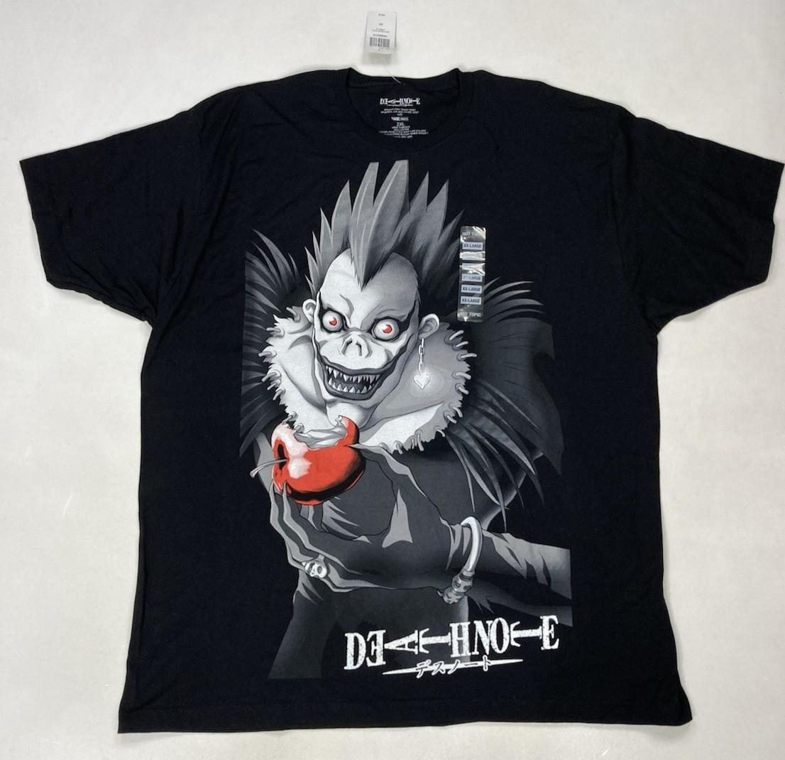 Death Note Ryuk Anime Manga Series Graphic T-shirt Men XXL Black Short Sleeve XL