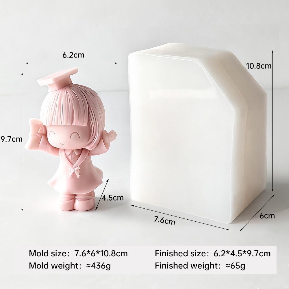 Cupid Little Angel Silicone Candle Mold DIY Gifts Aroma Candle Plaster Graduation Boy Girl Molds Soap Candle Making Supplies