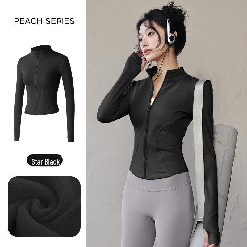 

Женская флисовая куртка для йоги и фитнеса 2025 года — идеально подходит для занятий пилатесом, бега и тренировок осенью/зимой M