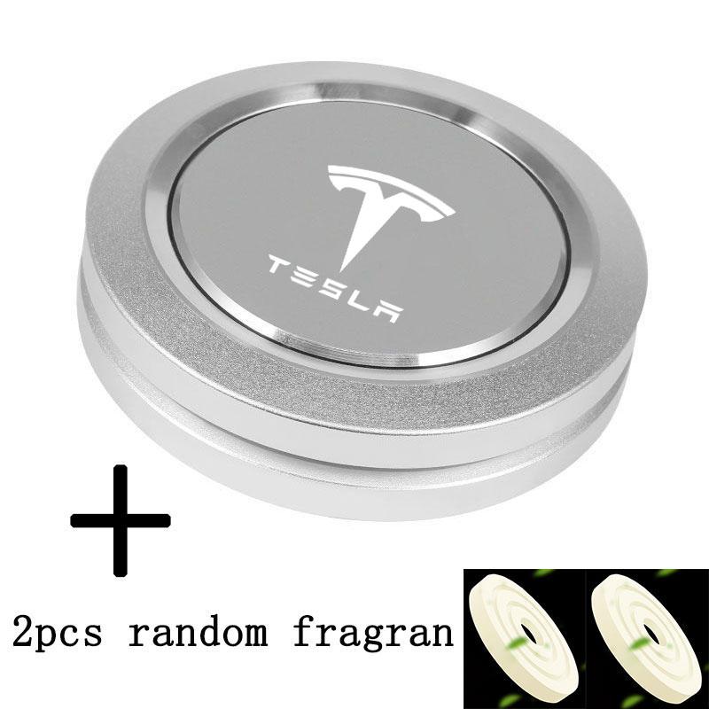 AAAIU1 Car Air Freshener Aluminum Alloy UFO Styling Perfume Air Fresh Fragrance For tesla model 3 X S Y Accessories Auto Air Purifier