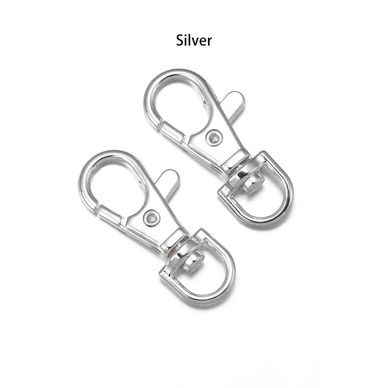 10pcs/bag Retro Alloy Keychain Lobster Clasp Hooks Swivel Split Key Ring For Dog Chain Bag Key Pendant Connector Accessories