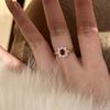 Anello Margherita Vintage con Rubini e Diamanti - Gioiello Statement di Lusso Leggero Usato per Donna
