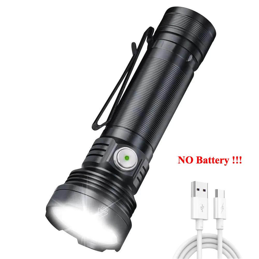 Super Bright 5*LED Flashlight 2500LM Aluminum Alloy Type-c Rechargeable Torch Waterproof Camping Fishing Lantern