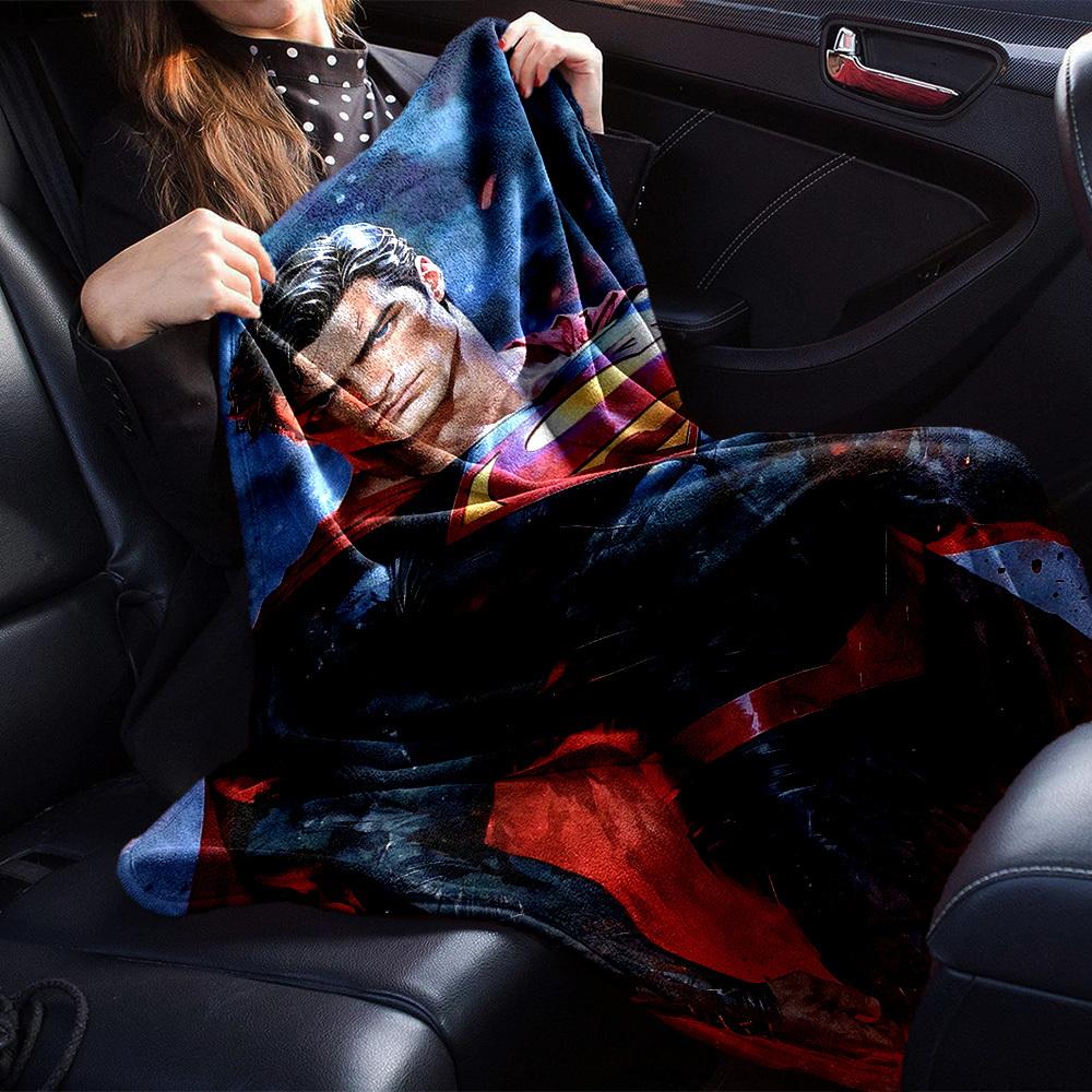 1pc Brave Superman Flannel Blanket Soft Warm Throw for Home, Office, Travel, All-Season Cozy Bedding GiftL1312
