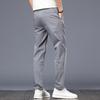 Light Business Thin Striped Plaid Pants Men's Summer Ice Silk Pants Korean Youth Versatile Slim Fit Urban Casual Men's Pants
