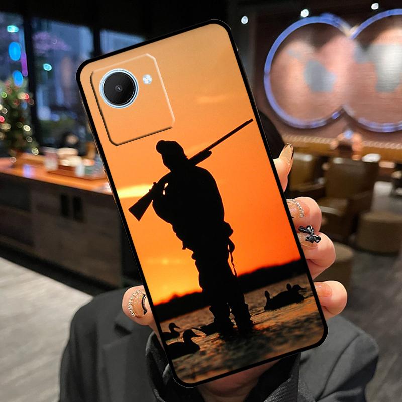 Hunter Man Fishing Dog Case For Realme 11 Pro Plus 15 14 13 12 GT7 Pro GT6 C55 C51 C53 C35 C33 C61 C65 C67 C71 C75