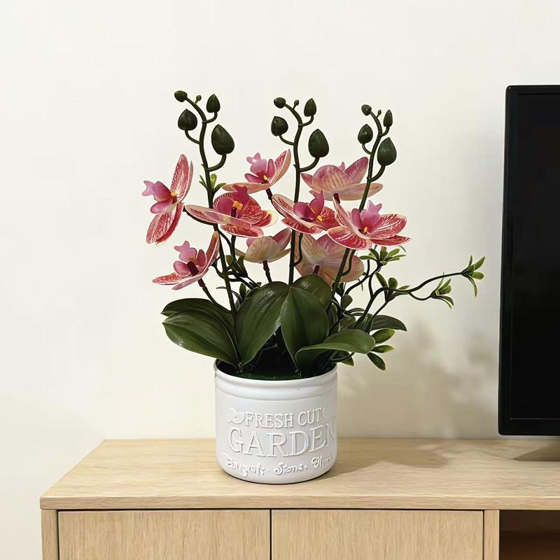 Butterfly Orchid Artificial Plant With Base For Wedding Decor And Home Office Display