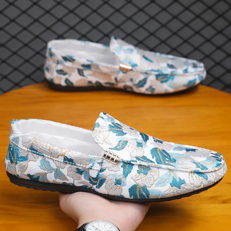 Utendørs Herre Fritidssko Pustende Herre Loafers Latesko Komfortable Gåsko Sklisikre Flats Kjøresko Zapatos