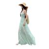 French Strappy Summer Dress – Women's Waist-Cinching, Sweet and Fresh Beach Vacation Wear