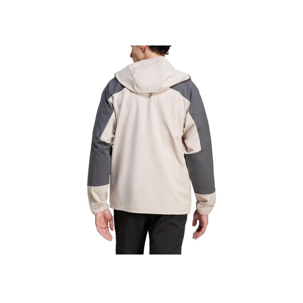adidas Mt Windrdy Jacket Outdoor Windproof Color Block Long Sleeve Jacket Men Jacket Light-Brown Dark-Gray JI5934